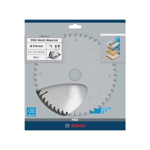 Bosch Kreissägeblatt Multi Material, Ø 210mm, 54 Zähne für Handkreissägen.