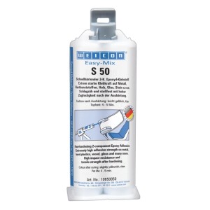 WEICON Easy-Mix S 50 Epoxyd-Klebstoff, 50ml Kartusche für starke Klebkraft im Bereich Dichtungen.