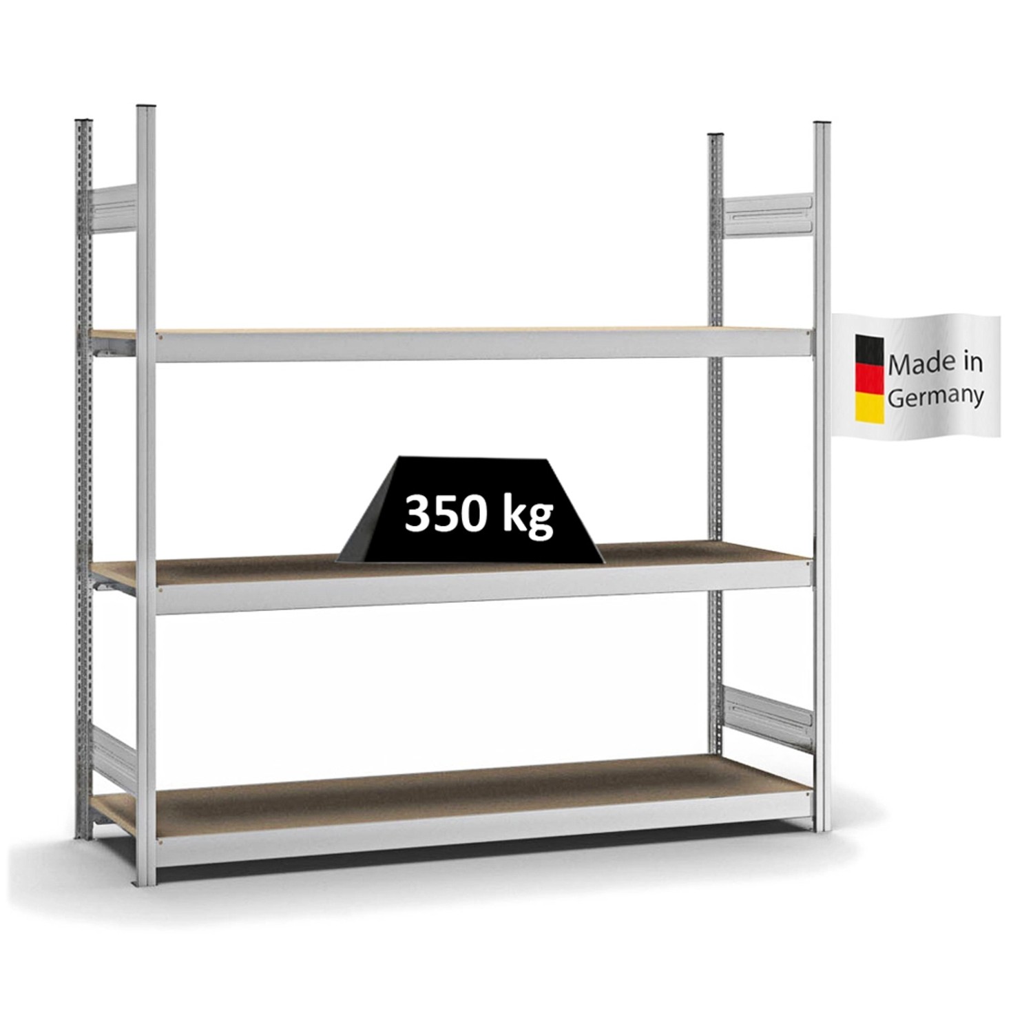 PROREGAL Weitspannregal Stecksystem T-Profil Grundregal HxBxT 200x200x50 cm günstig online kaufen