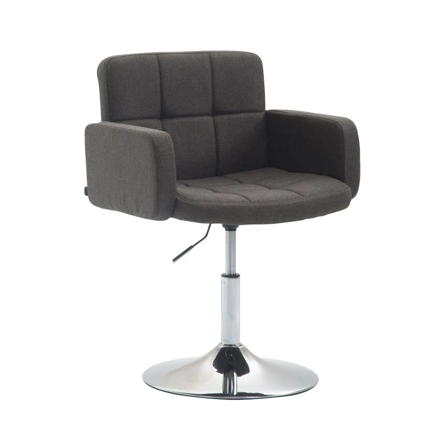 DELUKE Lounger Sessel RIYADH Stoff Dunkelgrau 58x48x80cm Barhocker Loungesessel Wohnzimmer Bequem Clubsessel Sessel Hotel