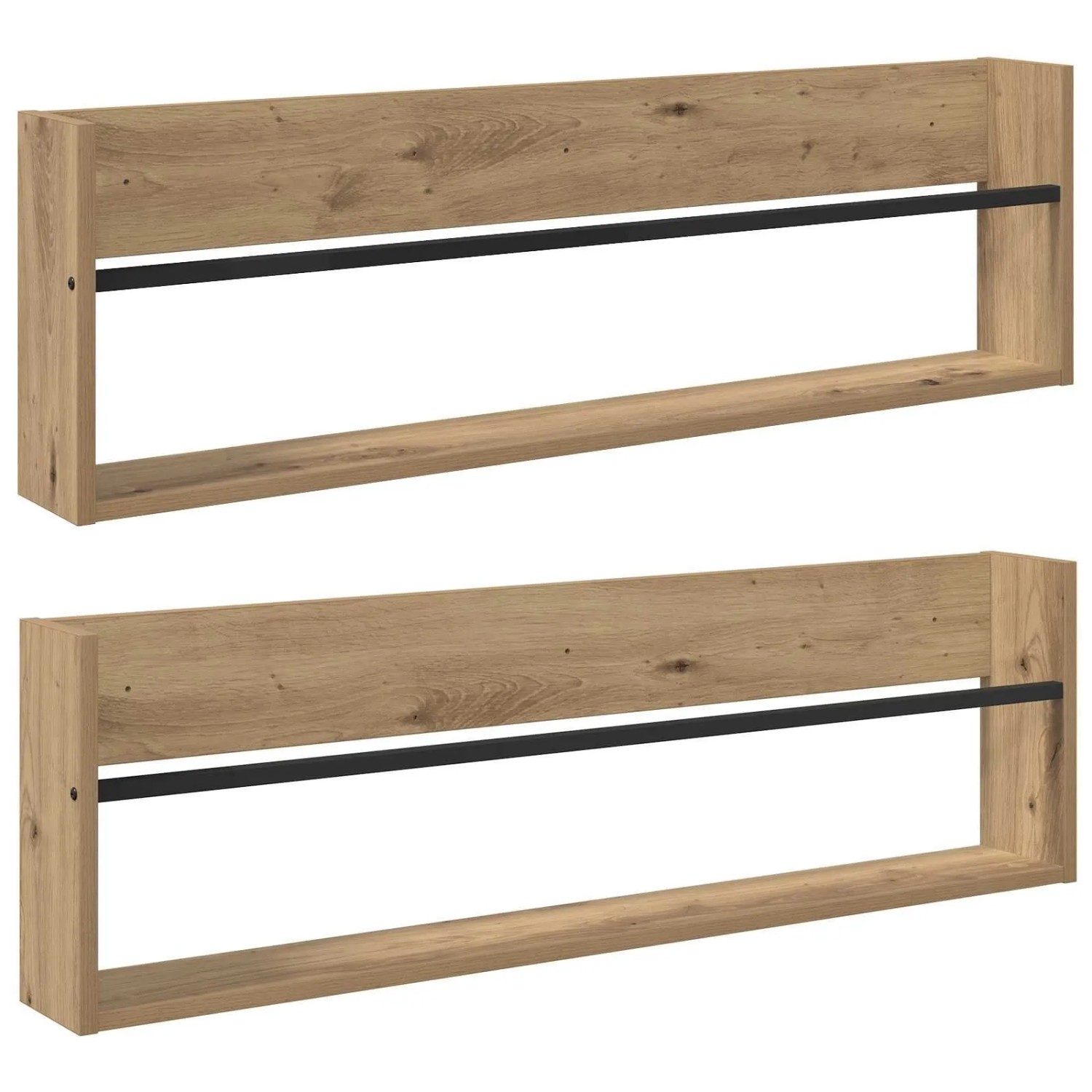vidaXL Magazinregal 2 Stk Artisan-Eiche 100 x 12 x 30 cm Holzwerkstoff 890827