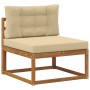 vidaXL Outdoor Mittelsofa Massivholz Akazie Natur 900535