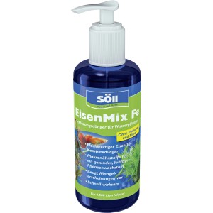 Söll Eisen Mix Fe 250ml, Aquarium Pflanzendünger mit Dosierpumpe für gesunde Wasserpflanzen.