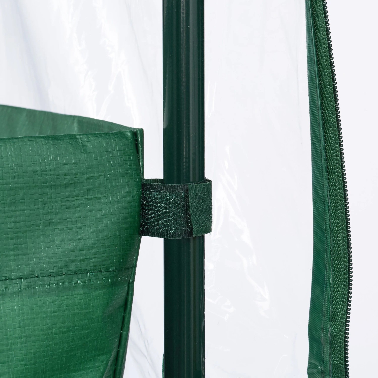 Relaxdays Balkongewächshaus Kunststoff Stahl Transparent Mit Pflanzsack 153 cm x 89 cm x 49 cm 2,2 kg_5