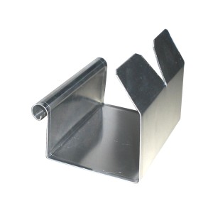 Rinnenverbinder für Kastenrinne RG 75 aus Aluminium zur einfachen Dachrinnenverbindung.