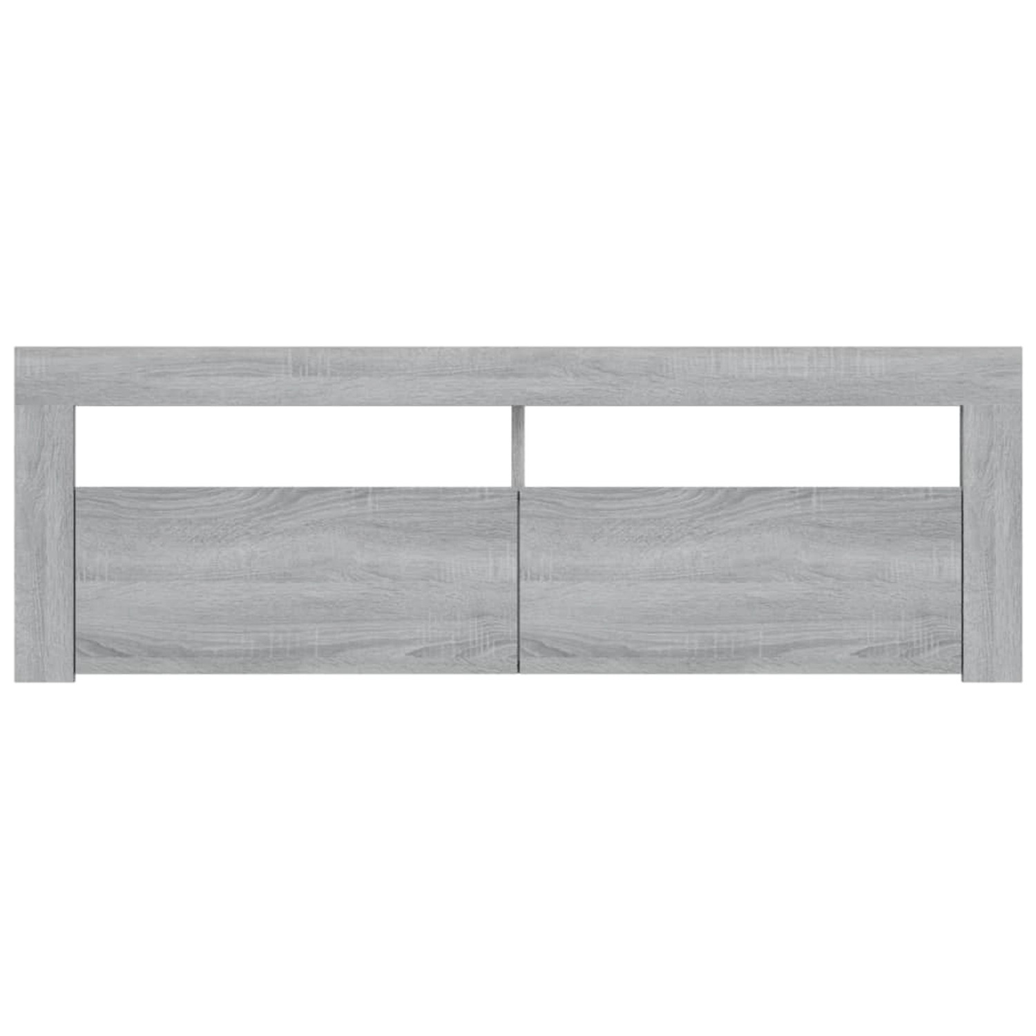 VidaXL TV-Schrank mit LED, Grau Sonoma, 120x35x40 cm. Modernes Lowboard mit Stauraum.