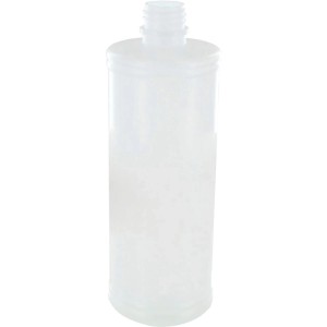 Transparente Blanco Ersatzflasche für Seifenspender Torre, Tango, Yano. Zylindrische Kunststoffflasche, Ersatzteil.
