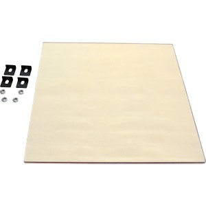 Glasscheibe mit Dichtung und Befestigungsmaterial für Kaminofen Granit.