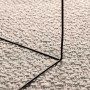 Nahaufnahme des cremefarbenen vidaXL Outdoor-Teppichs in Jute-Optik mit Webstruktur und dunklen Linien.