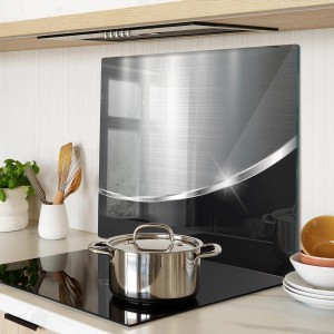 Tulup Herdabdeckplatte 60x52 cm Glas-Servierbrett Küchenutensilien Schutzplatte Spritzschutz Abdeckung Textur