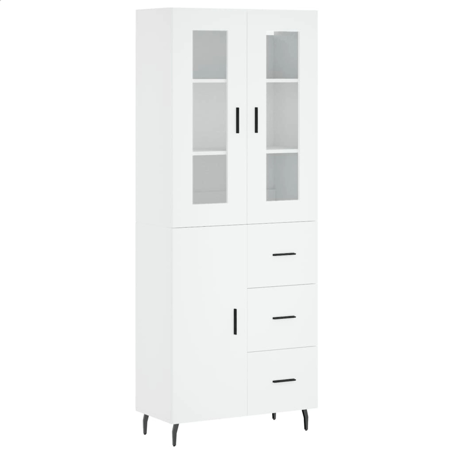 vidaXL Highboard Weiß 69,5x34x180 cm Holzwerkstoff 3198481 günstig online kaufen