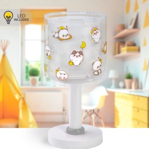 Dalber Nachttischlampe LED Nachtlicht für Kinder Kawaii Friends Tiere Grau