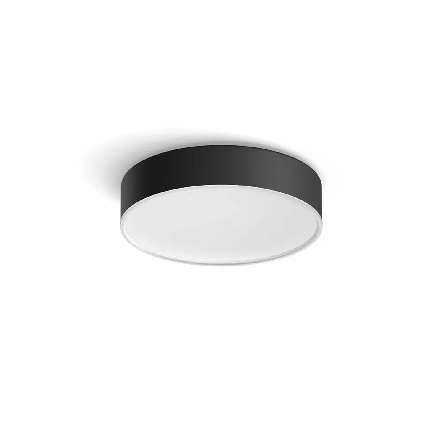 Schwarze Philips Hue Enrave S LED Deckenleuchte mit Dimmer, 950 lm.