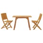 vidaXL Balkon-Set, 3-teilig, Akazie Massivholz. Gartenmöbel-Set mit Klapptisch und Klappstühlen.