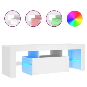 vidaXL TV-Schrank mit LED-Leuchten Weiß 120x35x40 cm 804346