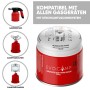 Evocamp Gaskartusche 190g, Butan-Propan Gemisch für Campingkocher, Gasbrenner und Heizgeräte.