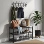 Relaxdays Schuhregal Eisen MDF Dunkelbraun für 6 Paar Schuhe 45 cm x 80 cm x 30 cm 5,7 kg_3