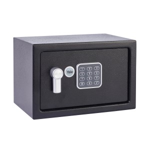 Schwarzer Yale Tresor Value Safe S mit Zahlencode und Schlüssel