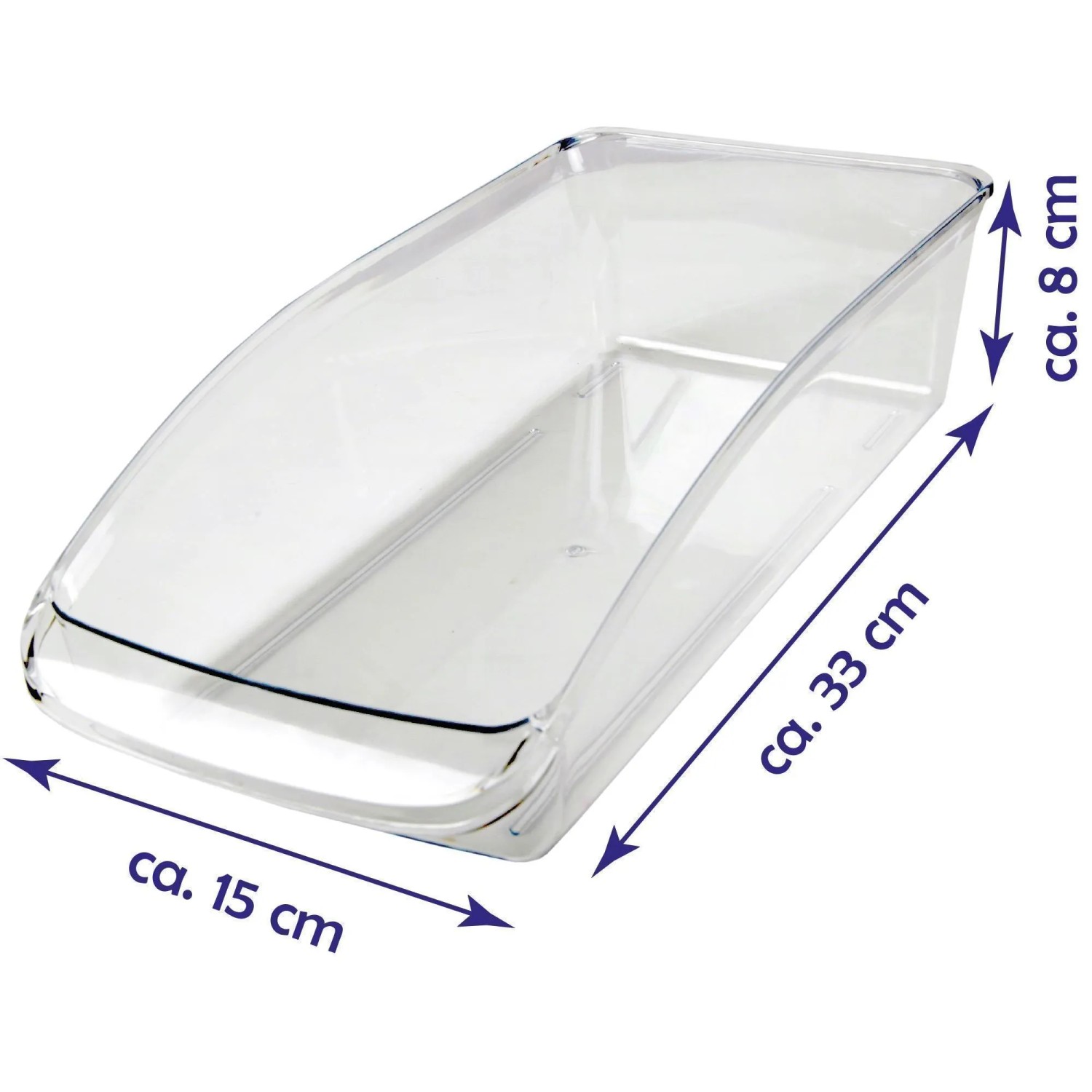 Bestlivings Kühlschrankbox M, 8er Pack. Transparente Kunststoffbox für mehr Ordnung im Kühlschrank.