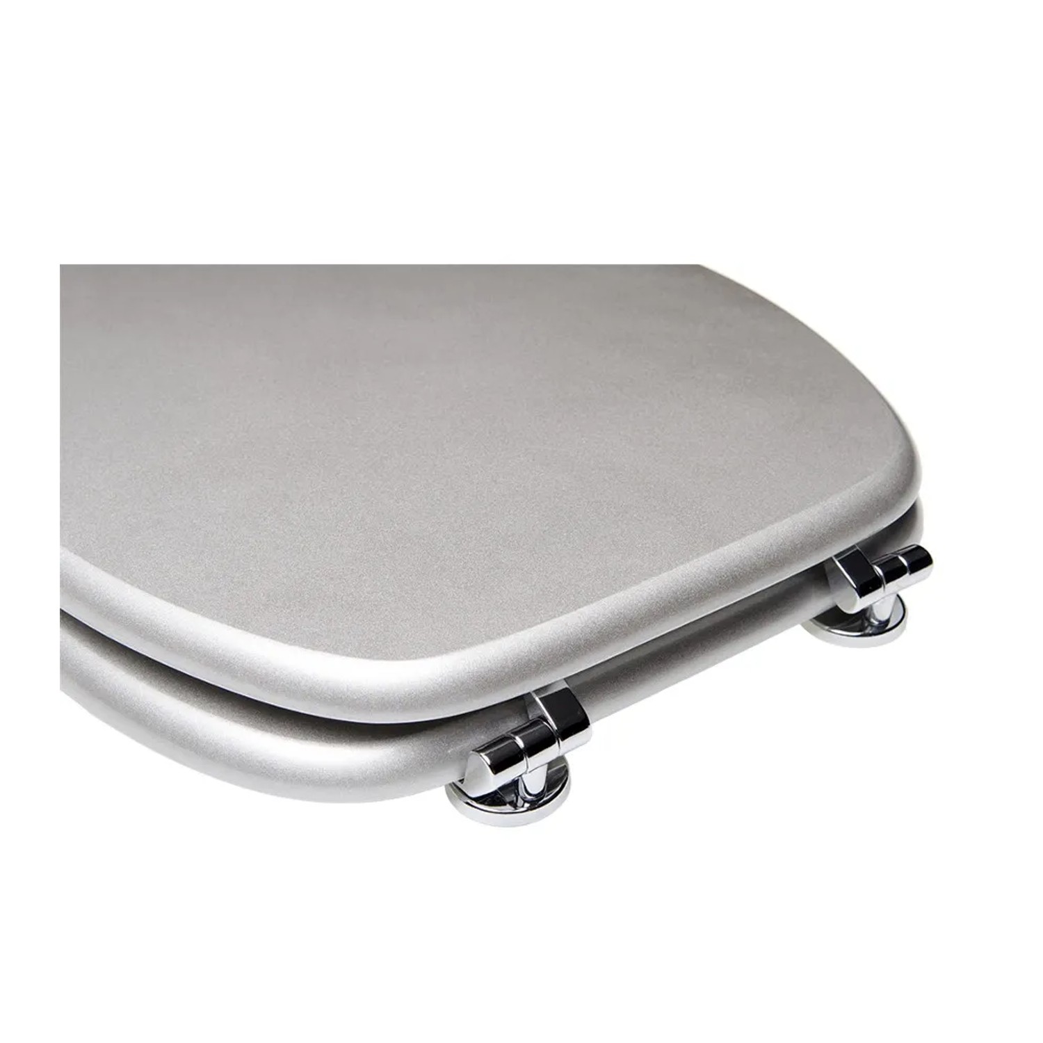 Sanilo WC-Sitz Glitzer Silber aus Holz, Detailansicht