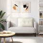 Cremefarbenes vidaXL Rückenkissen (80x50 cm) aus Cordstoff auf Sofa.