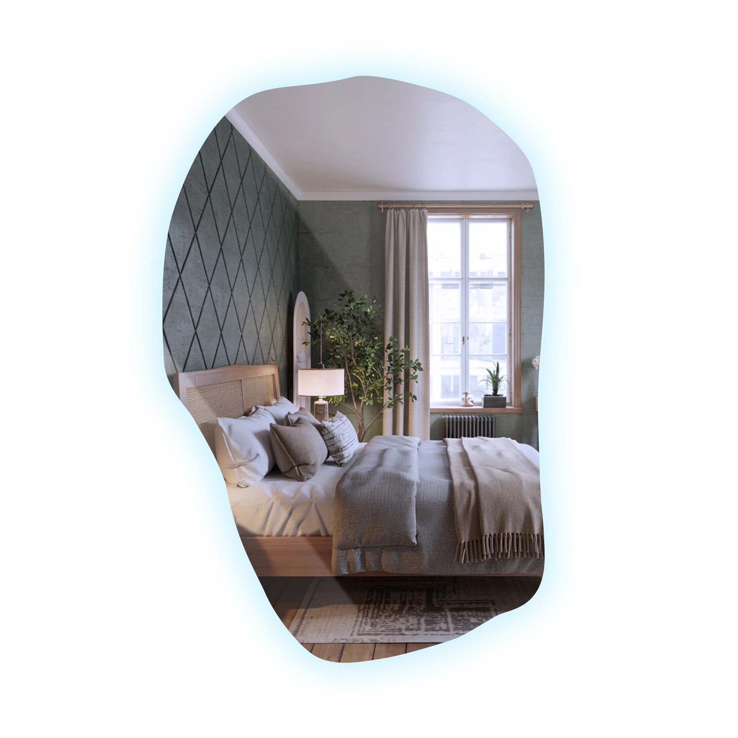 Tulup LED Spiegel Design LED Badspiegel Organisch 90x58,5 cm Unregelmäßiger günstig online kaufen