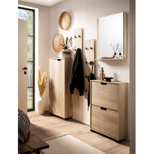 Schildmeyer Hakenpaneel Emmik 109 cm x 24,5 cm x 2,6 cm Eiche