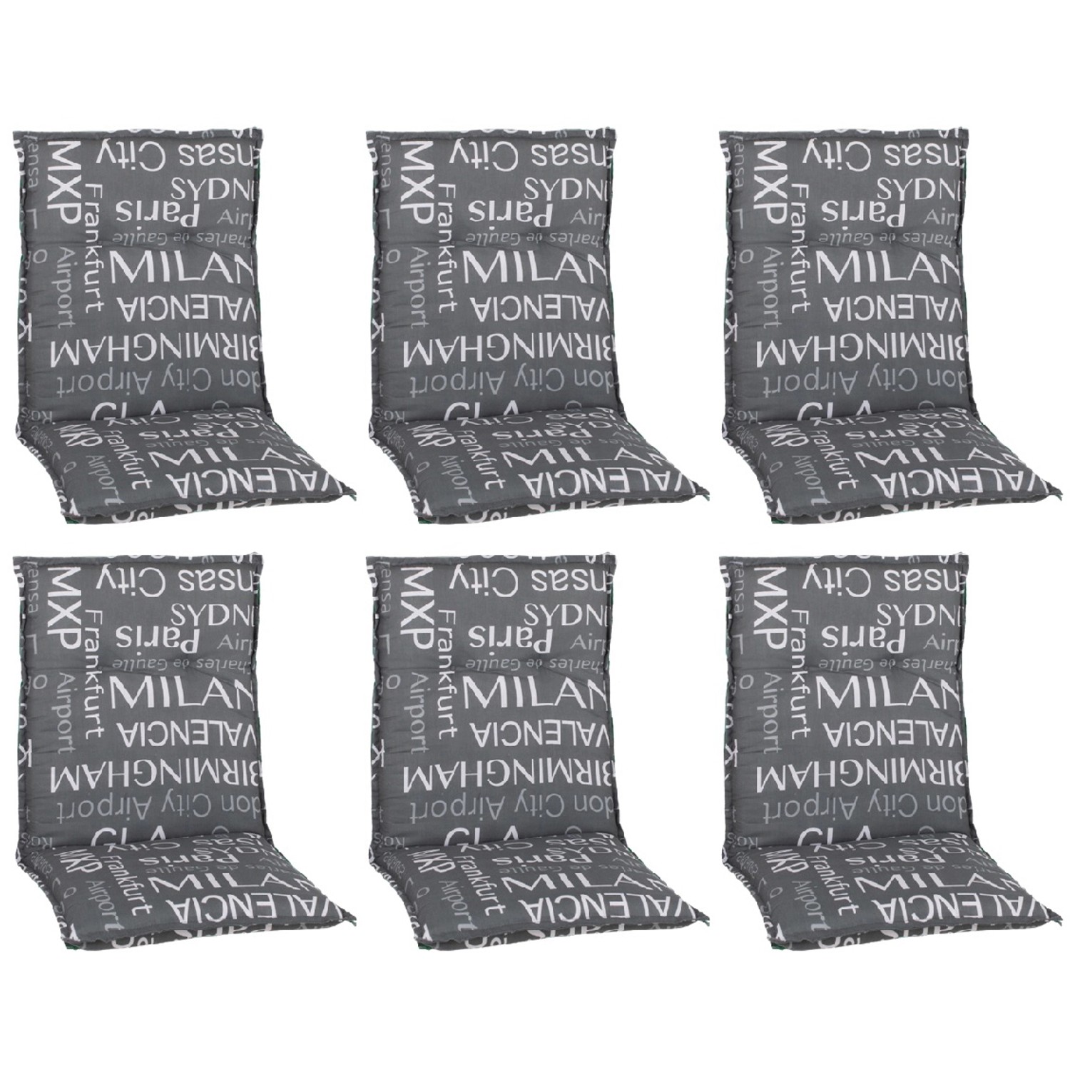 Beo Sitzauflage Niedriglehner Bellona 6er-Set grau günstig online kaufen