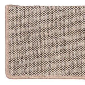 Detailansicht: Beige KARAT Stufenmatte Sabang in Sisaloptik, gekettelt, rechteckig.