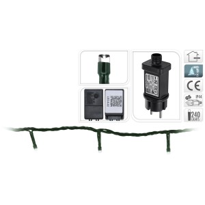 LED Lichterkette mit 240 warmweißen LEDs, App-Steuerung für Innen und Außen.