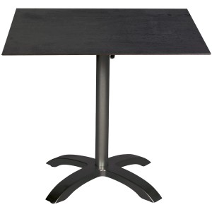 Quadratischer Acamp Klapptisch in Anthrazit-Cemento, 80x80 cm, ideal für Garten und Balkon.