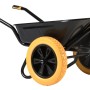 Haemmerlin Schubkarre Aktiv Excellium Twin, 100 l, lackiert, mit zwei PU-Rädern für hohe Stabilität.