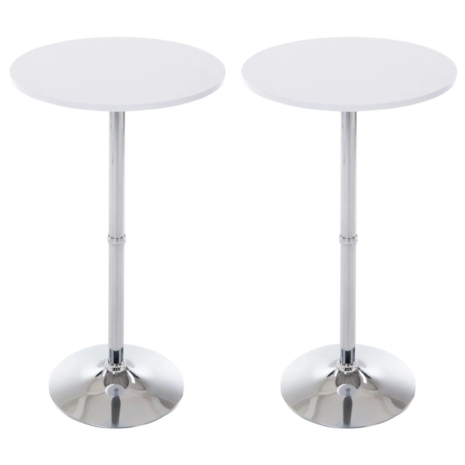 CLP 2er Set Stehtische Rund Ø 60 cm Weiß