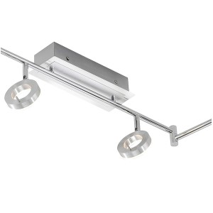 Moderne 6-flammige LED-Spotserie Sileda in Aluminium matt für Deckenmontage.
