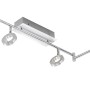 Moderne 6-flammige LED-Spotserie Sileda in Aluminium matt für Deckenmontage.