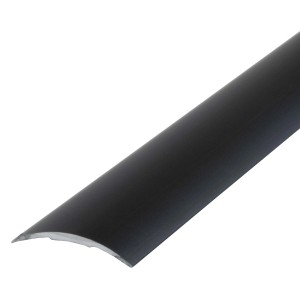 Schwarze, selbstklebende Dalsys Übergangsleiste, 100cm, für Bodenprofile.