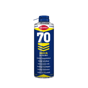 Caramba Multi-Öl C70 Spraydose, blau-gelb, 250 ml. Schmiert, löst Rost, schützt vor Verschleiß. Vielseitiges Multifunktionsöl.