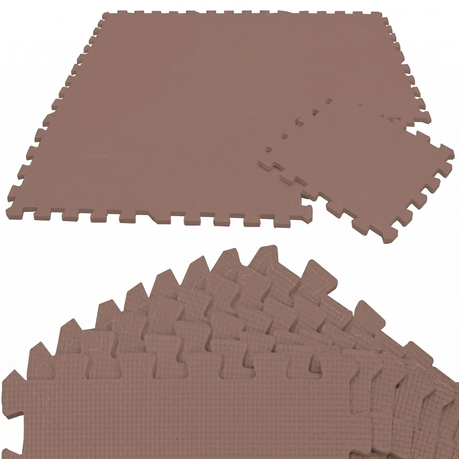 LittleTom Baby & Kinder Puzzlematte 30 x 30 cm 9 Stück Braun