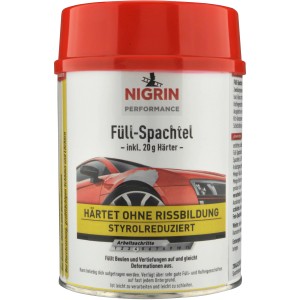 Nigrin Performance Füllspachtel 1 kg für die Lackreparatur und Karosseriereparatur.