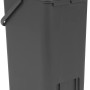 Brabantia Abfallbehälter Sort & Go, 16 l, Grau, mit Deckel und Wandhalterung.