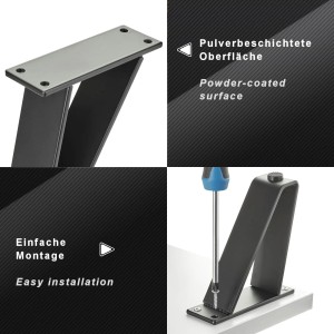 SOTECH Möbelfuß TANGO 108,5 mm Schwarz Matt