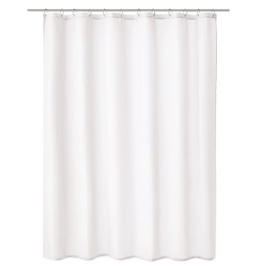 Schneeweißer Kleine Wolke Duschvorhang Rica, 180x200 cm, mit Aufhängeringen.