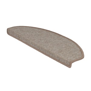 Beige, halbrunde Karat Stufenmatte London selbstklebend, 23,5x65 cm.