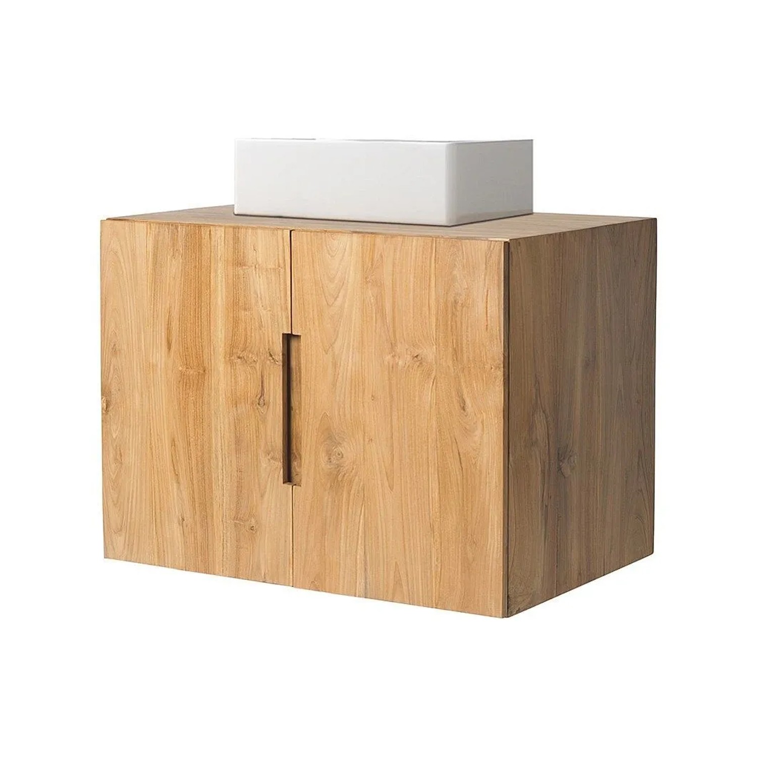 Vente-unique Einzelwaschtisch Sawan Naturfarben Hell 80 cm