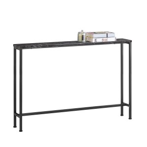 SoBuy Konsolentisch Schmal für Flur oder Wohnzimmer 120x80x20cm Schwarz FSB19-XL-SCH