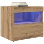 vidaXL Nachtschrank 2 Stk Eiche Handwerklich 50 x 40 x 45 cm 862183_3