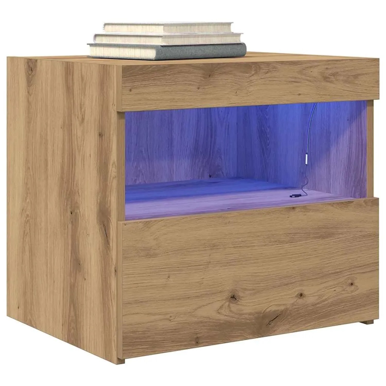 vidaXL Nachtschrank 2 Stk Eiche Handwerklich 50 x 40 x 45 cm 862183_3