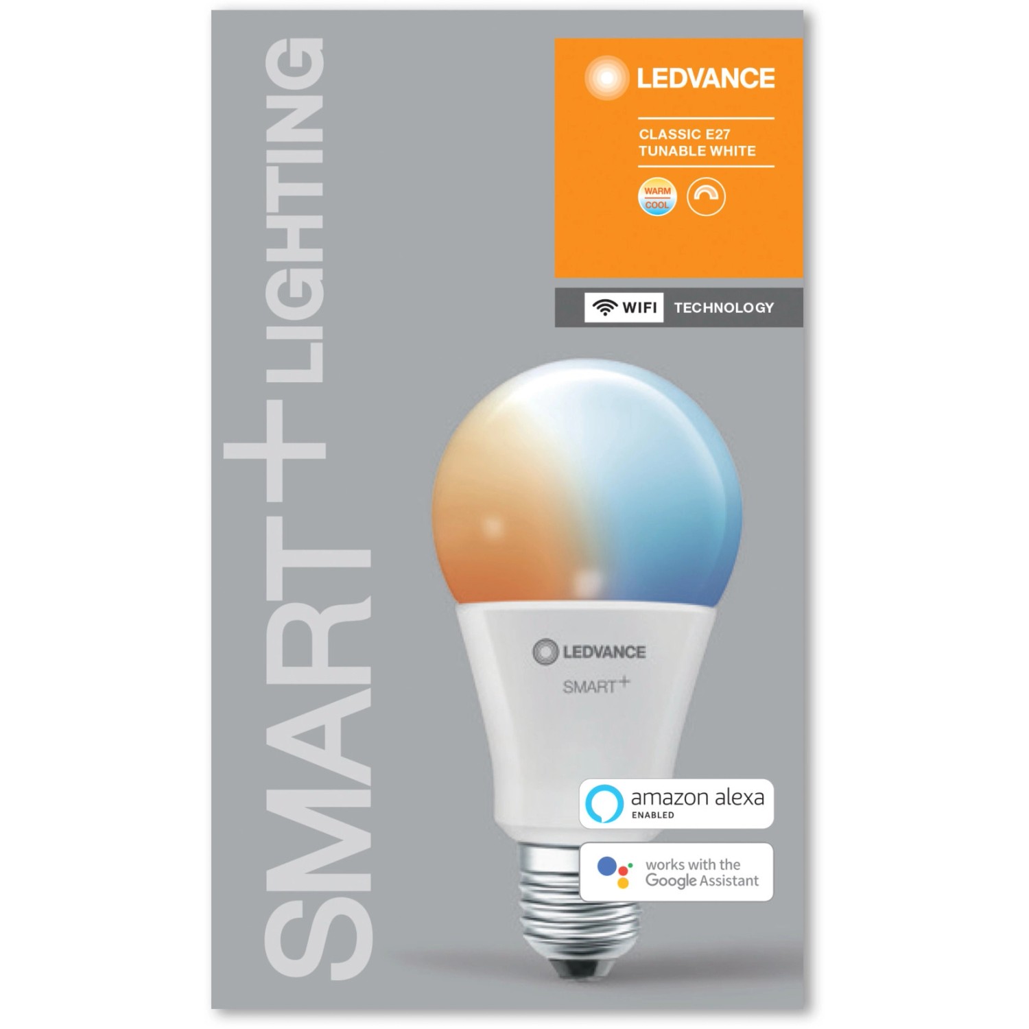 Ledvance Smart+ WiFi LED-Lampe, Kolbenform, E27, 12W, tunable white. Smarte LED für den Innenbereich.