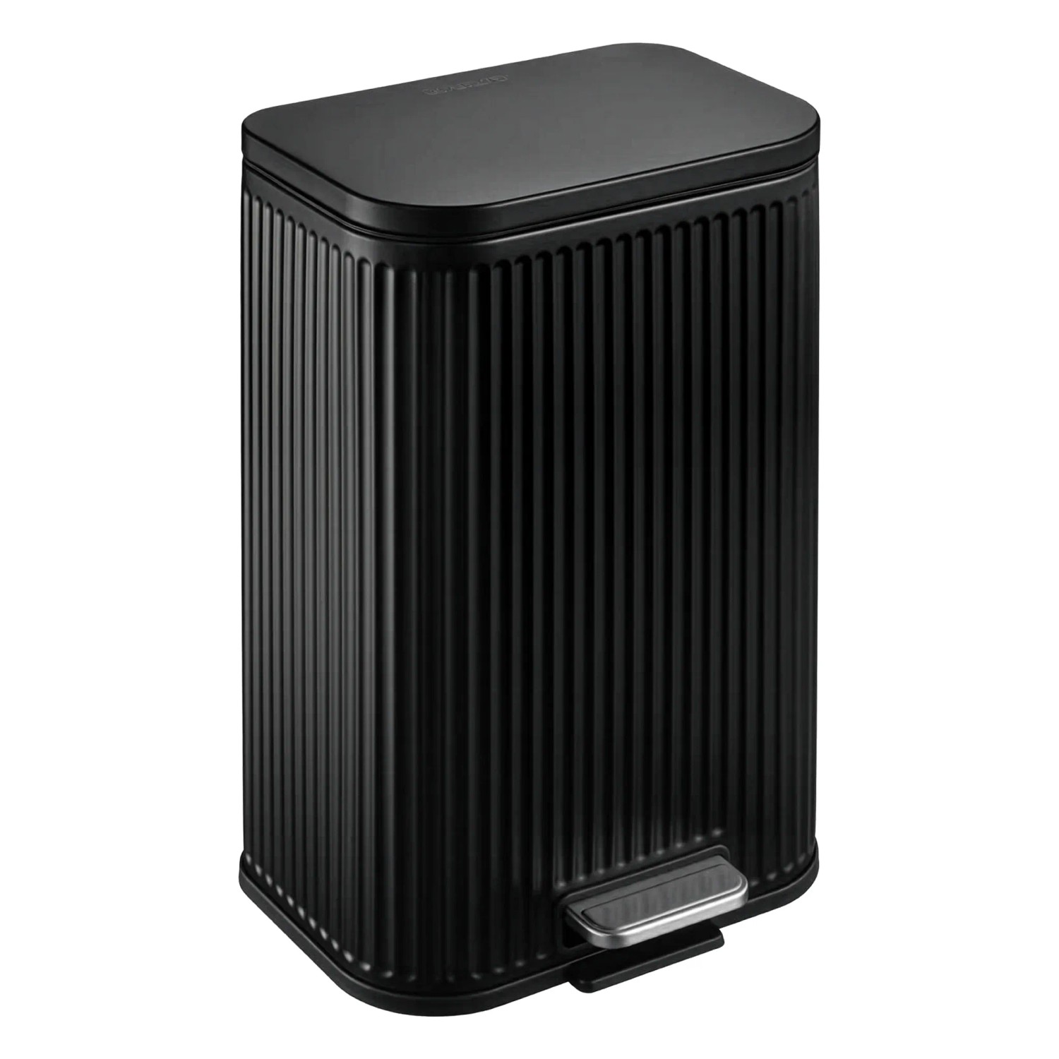 Floordirekt Mülleimer Miles Abfalleimer Treteimer Herausnehmbar Soft-Close Schwarz 12 L