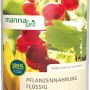 Flasche Manna Bio Pflanzennahrung 1 l für Blumen, Gemüse und Obst.